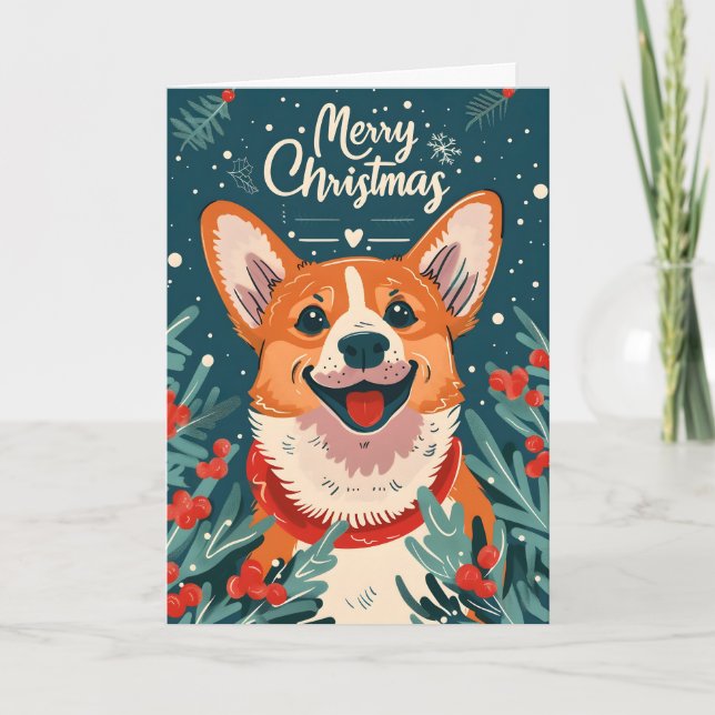 Cartes Pour Fêtes Annuelles Welsh Corgi Christmas (Devant)