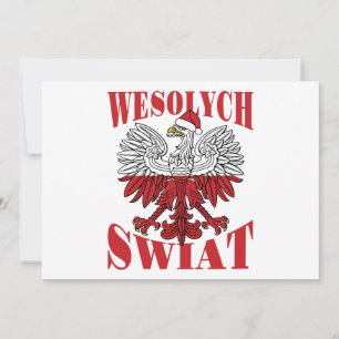 Cartes Pour Fêtes Annuelles Wesolych Swiat Polonais Aigle de Noël
