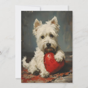 Cartes Pour Fêtes Annuelles West Highland White Terrier Saint-Valentin