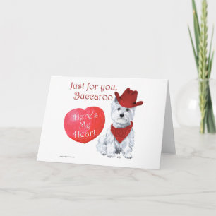Cartes Pour Fêtes Annuelles West Highland White Terrier Valentine