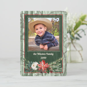 Cartes Pour Fêtes Annuelles Western Grange Wood Christmas Photo à thème