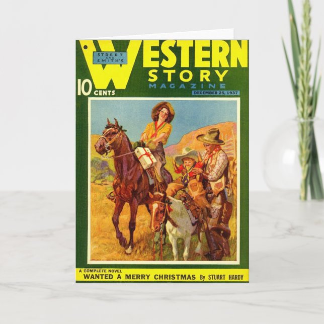 Cartes Pour Fêtes Annuelles Western Story 1937 Revue de Noël (Devant)