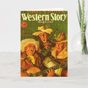 Cartes Pour Fêtes Annuelles Western Story Magazine 1931 Noël
