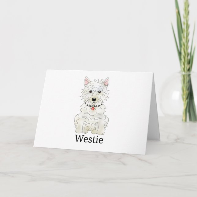 Cartes Pour Fêtes Annuelles Westie Chien l (Devant)