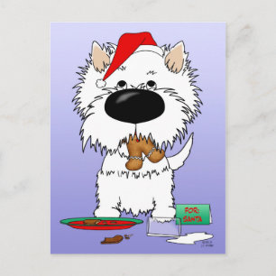 Cartes Pour Fêtes Annuelles Westie Christmas Père Noël