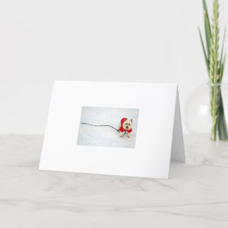 Cartes Pour Fêtes Annuelles Westie dans la neige