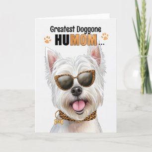 Cartes Pour Fêtes Annuelles Westie Dog Greatest HuMOM Fête des Mères