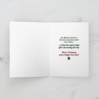 Cartes Pour Fêtes Annuelles Westie drôle - J'ai aidé à décorer l'arbre