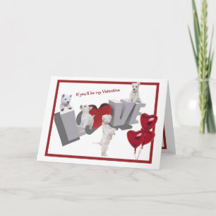 Cartes Pour Fêtes Annuelles Westie Puppy Love Saint Valentin
