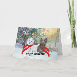 Cartes Pour Fêtes Annuelles Westie Scottie Christmas