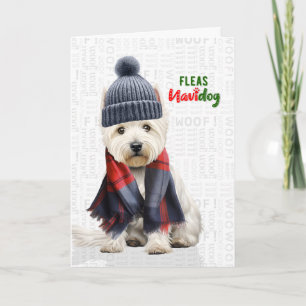 Cartes Pour Fêtes Annuelles Westie Terrier Drôle Puces Navidog Noël
