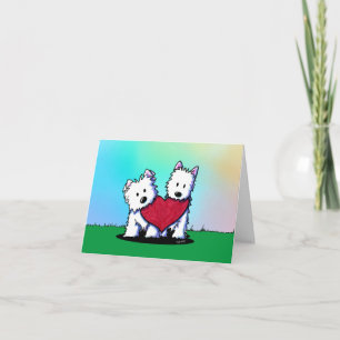 Cartes Pour Fêtes Annuelles Westie Terriers Valentine