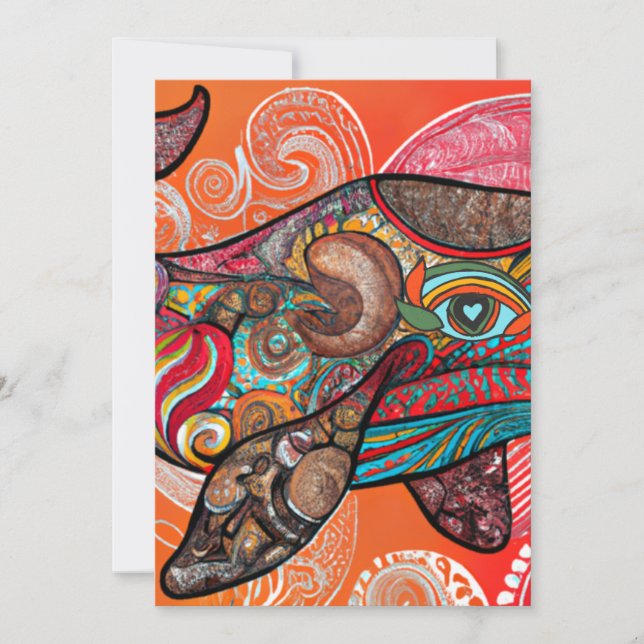 Cartes Pour Fêtes Annuelles Whale Wow (Devant)