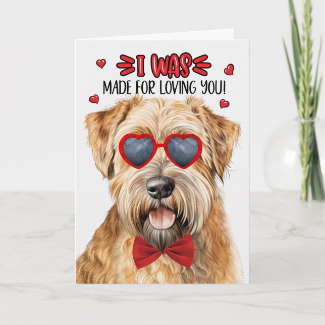 Cartes Pour Fêtes Annuelles Wheaten Terrier Chien fait pour vous aimer Valenti (Devant)