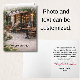 Cartes Pour Fêtes Annuelles Where We Met Photo Valentine's Day 