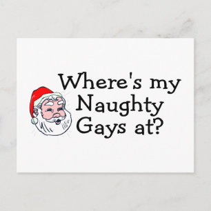 Cartes Pour Fêtes Annuelles Wheres Mes Gays Naughty Au Père Noël
