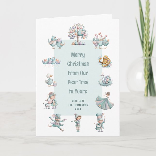 Cartes Pour Fêtes Annuelles Whimsical 2026 Calendar 12 Days Christmas Folded (Devant)
