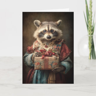 Cartes Pour Fêtes Annuelles Whimsical Christmas Raccoon