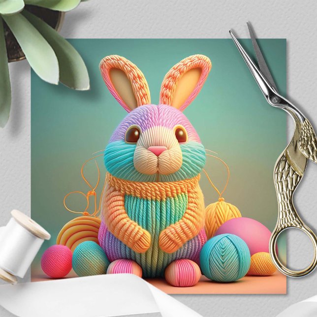 Cartes Pour Fêtes Annuelles Whimsical Cute Bunny Easter (Créateur téléchargé)