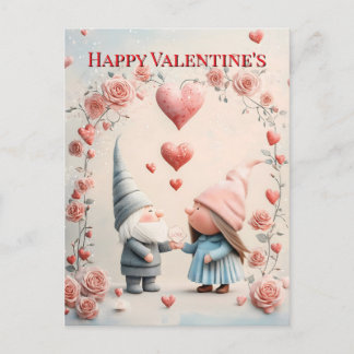 Cartes Pour Fêtes Annuelles Whimsical Gnome Love : Adorable Valentine's Day Ar