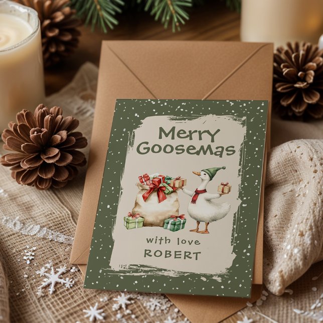 Cartes Pour Fêtes Annuelles Whimsical Goose Classroom Christmas (Créateur téléchargé)