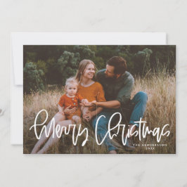 Cartes Pour Fêtes Annuelles Whimsical Modern Script Joyeux Noël Photo