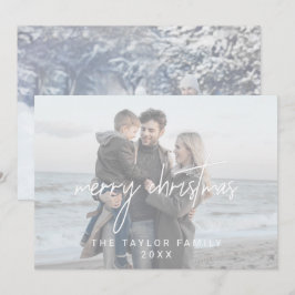 Cartes Pour Fêtes Annuelles Whimsical White Christmas 2 Horizontal Photos