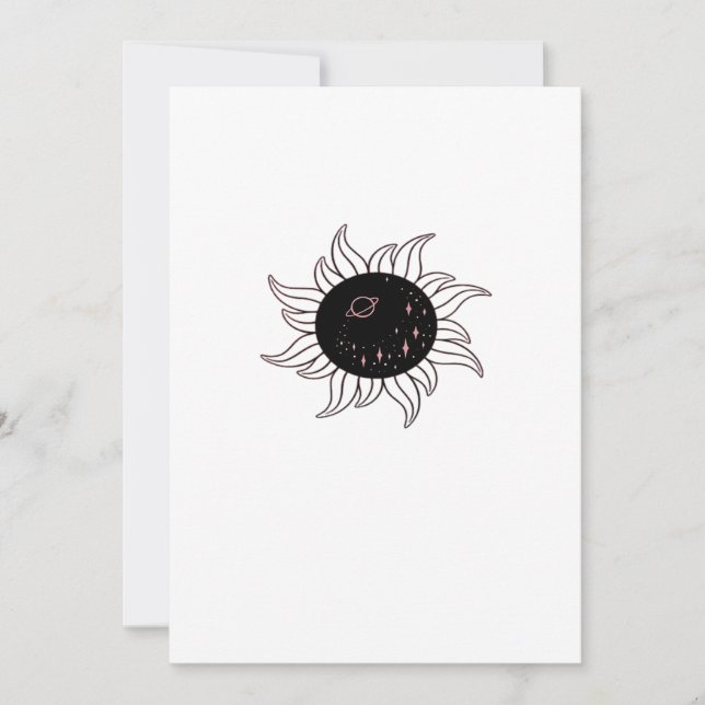 Cartes Pour Fêtes Annuelles Whimsigoth Sun Space Mounts Et Sunset (Devant)