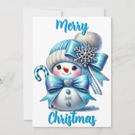 Cartes Pour Fêtes Annuelles Whimsy d'hiver : Un voeu festif de Snowman