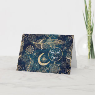 Cartes Pour Fêtes Annuelles Whimsy Gold Parties scintillant Dreamcatcher Plume