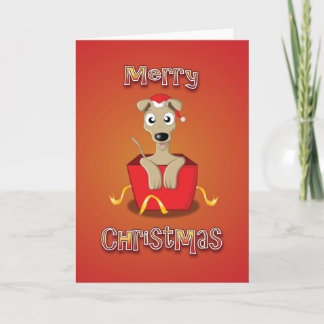 Cartes Pour Fêtes Annuelles whippet - boîte - Joyeux Noël