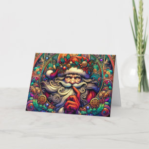 Cartes Pour Fêtes Annuelles Whisper de Santa Claus Art nouveau