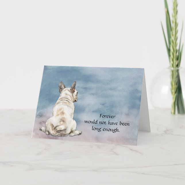 Cartes Pour Fêtes Annuelles White French Bulldog Sympathy Card (Devant)