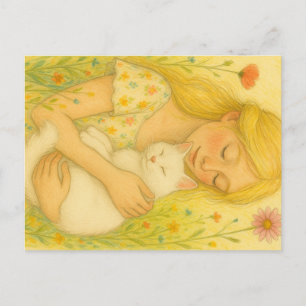 Cartes Pour Fêtes Annuelles White Kitty Chat Maman