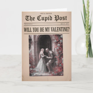 Cartes Pour Fêtes Annuelles Will You Be My Valentine Newspaper 
