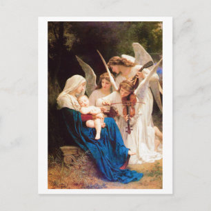 Cartes Pour Fêtes Annuelles William-Adolphe Bouguereau CHANSON D'ANGES 1881