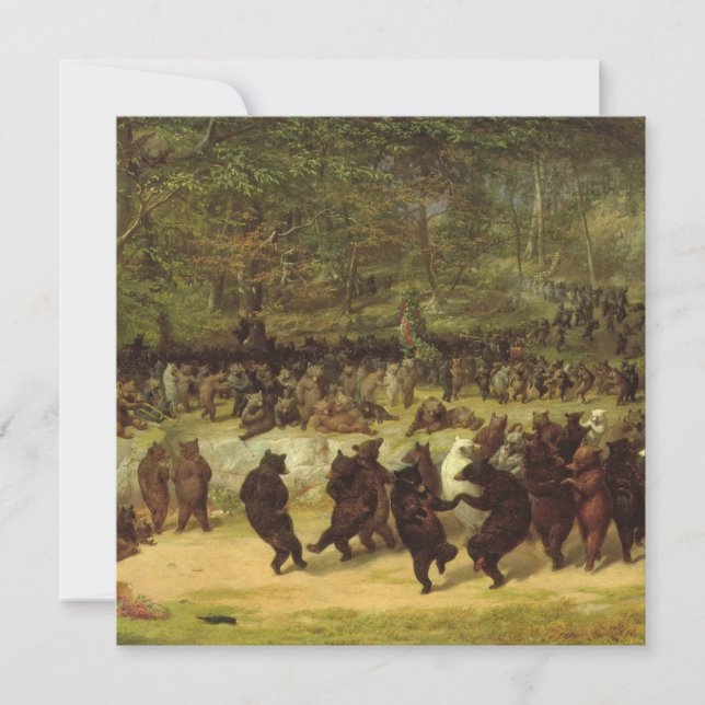 Cartes Pour Fêtes Annuelles William Holbrook Beard - La Danse Ours (Devant)