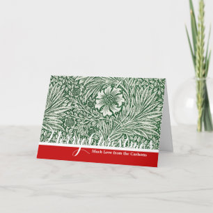Cartes Pour Fêtes Annuelles william morris marigold fleurs vertes