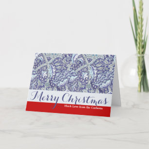 Cartes Pour Fêtes Annuelles William Morris Windrush motif floral bleu