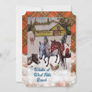 Cartes Pour Fêtes Annuelles WinTER À WEST HILLS RANCH