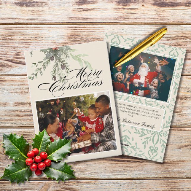 Cartes Pour Fêtes Annuelles Winter Botanicals Christmas Party Merry Christmas (Créateur téléchargé)