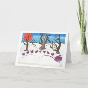 Cartes Pour Fêtes Annuelles Winter Scene of Make Way for Ducklings