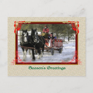 Cartes Pour Fêtes Annuelles Winter Sleigh Ride