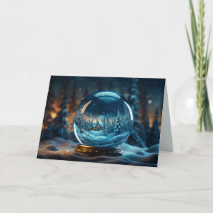 Cartes Pour Fêtes Annuelles Winter Snowglobe