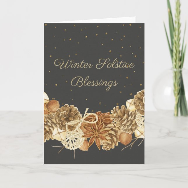 Cartes Pour Fêtes Annuelles Winter Solstice Blessings Sabbat (Devant)