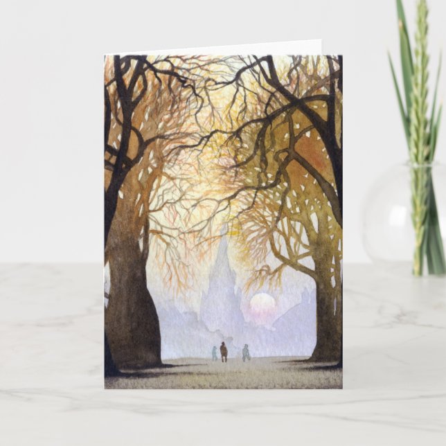 Cartes Pour Fêtes Annuelles Winter tree tunnel (Devant)
