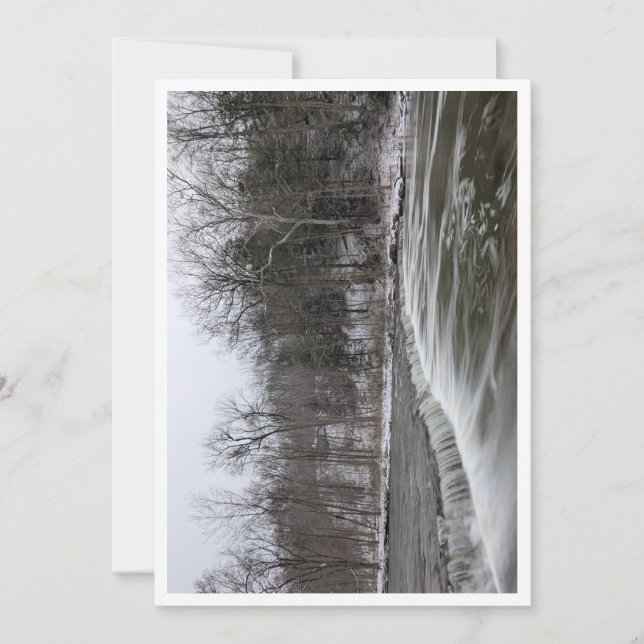 Cartes Pour Fêtes Annuelles Winter Waterfall (Devant)