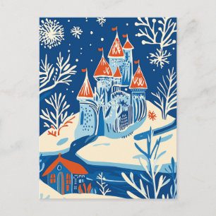 Cartes Pour Fêtes Annuelles Winter Wonderland, Château de glace, Art populaire