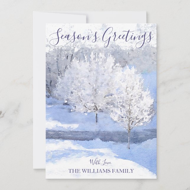 Cartes Pour Fêtes Annuelles Winter Wonderland Christmas Back Photo (Devant)
