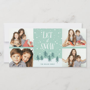 Cartes Pour Fêtes Annuelles Winter Wonderland Let It Snow Vacances 4 - Photo